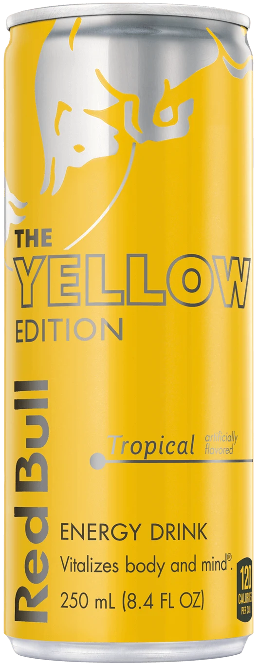 Packshot of Red Bull Yellow Tropical Edition