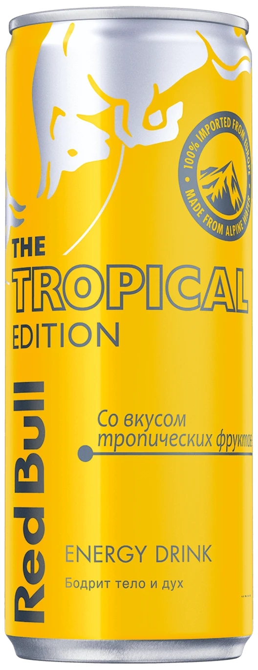 Packshot of Red Bull Tropical Edition