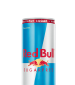 Packshot of Red Bull Sugarfree Energy Drink Halfcan