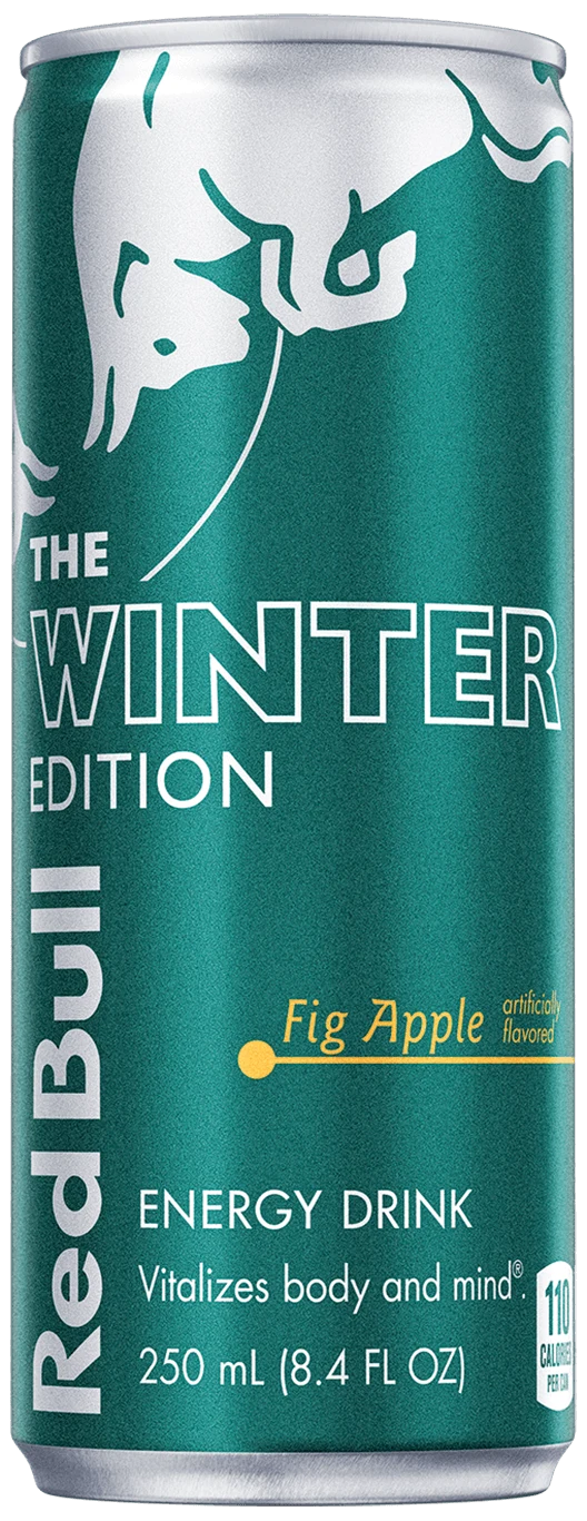  A can of Red Bull Winter Edition Fig Apple 