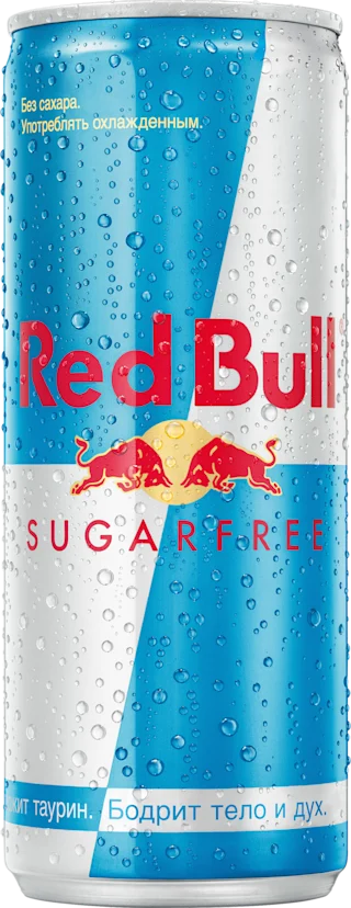 A chilled can of Red Bull Sugarfree