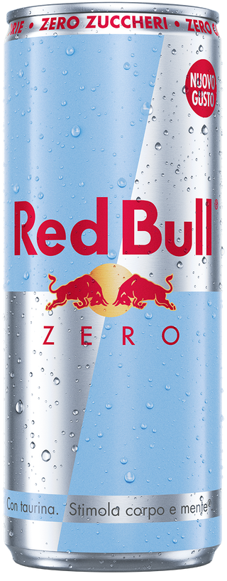 A full chilled can of Red Bull Zero