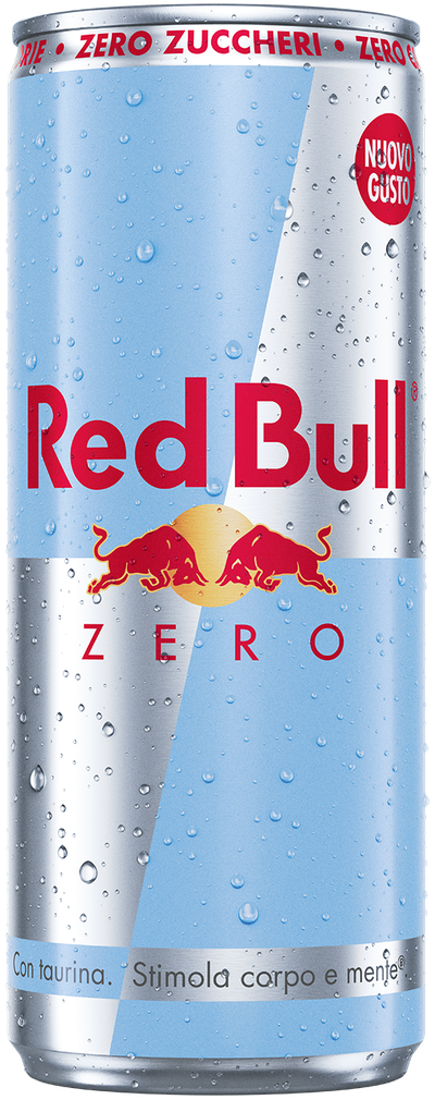 A full chilled can of Red Bull Zero