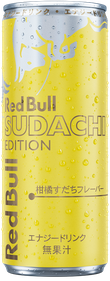 Image of a chilled can of Red Bull Sudachi Edition