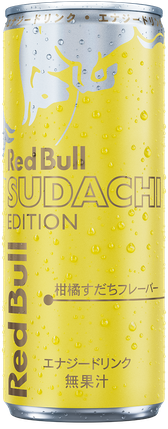 Image of a chilled can of Red Bull Sudachi Edition