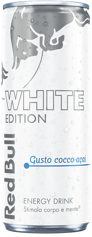 A full chilled can of Red Bull Winter Edition