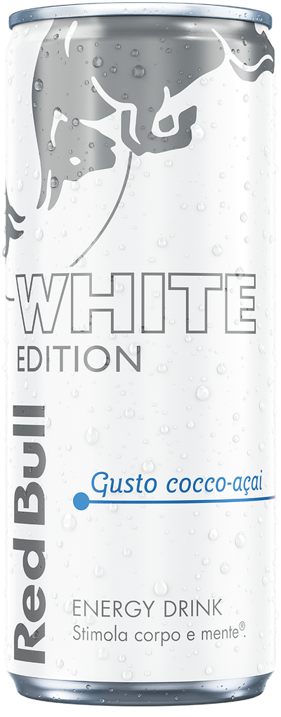 A full chilled can of Red Bull Winter Edition