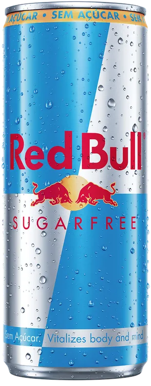 A full chilled can of Red Bull Sugarfree