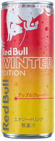 A full chilled can of Red Bull Winter Edition