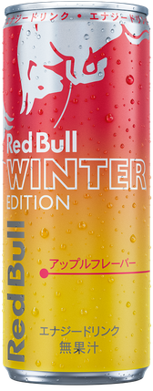A full chilled can of Red Bull Winter Edition