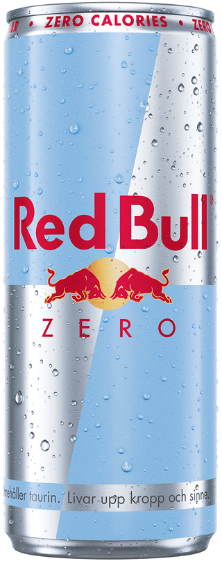 A full chilled can of Red Bull Zero