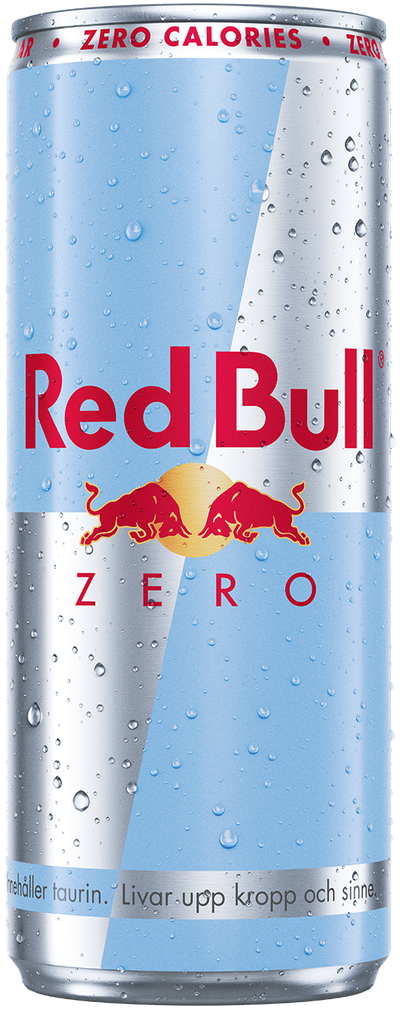 A full chilled can of Red Bull Zero