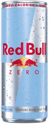 A full chilled can of Red Bull Zero