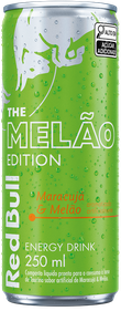 A chilled can of Red Bull Melão Edition