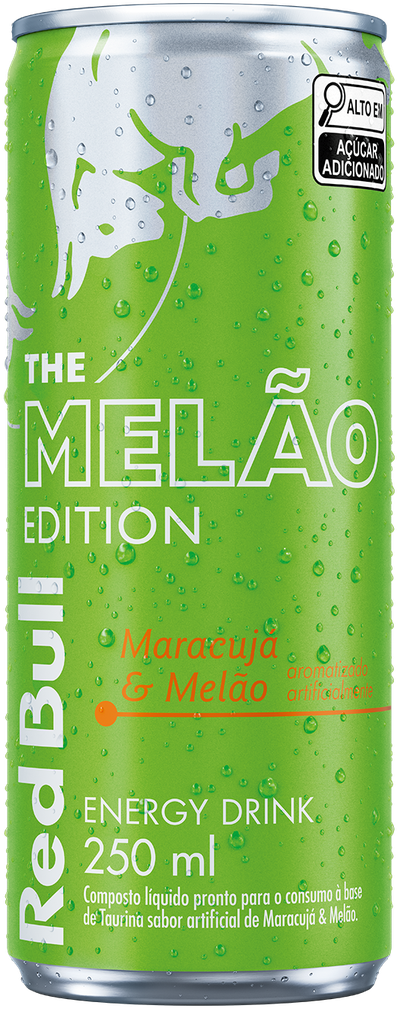 A chilled can of Red Bull Melão Edition