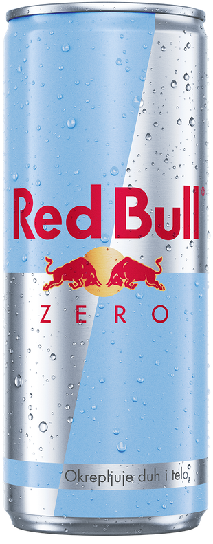 A full chilled can of Red Bull Zero