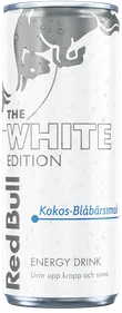 A full chilled can of Red Bull White Edition