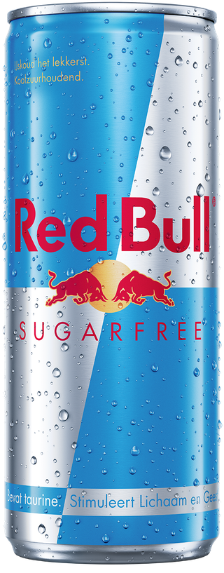 Full Chilled Can of Red Bull Sugarfree