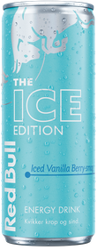 A full chilled can of Red Bull Ice Edition
