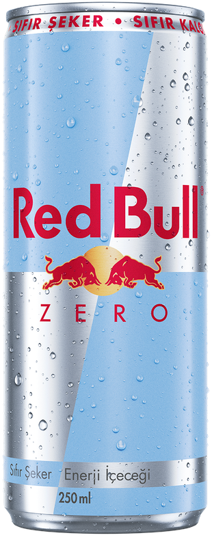A full chilled can of Red Bull Zero