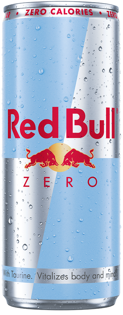 A full chilled can of Red Bull Zero