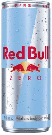 A full chilled can of Red Bull Zero