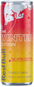 A full chilled can of Red Bull Winter Edition