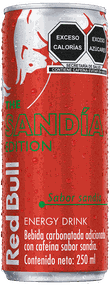 A full chilled can of Red Bull Sandia Edition