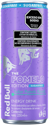 A chilled can of Red Bull Pomelo Edition