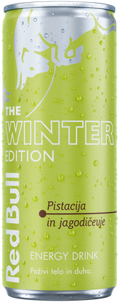 A chilled can of Red Bull Winter Edition