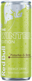 A full chilled can of Red Bull Winter Edition