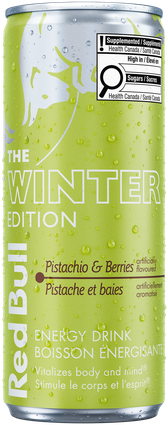 A chilled can of Red Bull Winter Edition