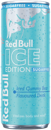 A full chilled can of Red Bull Ice Edition Sugarfree