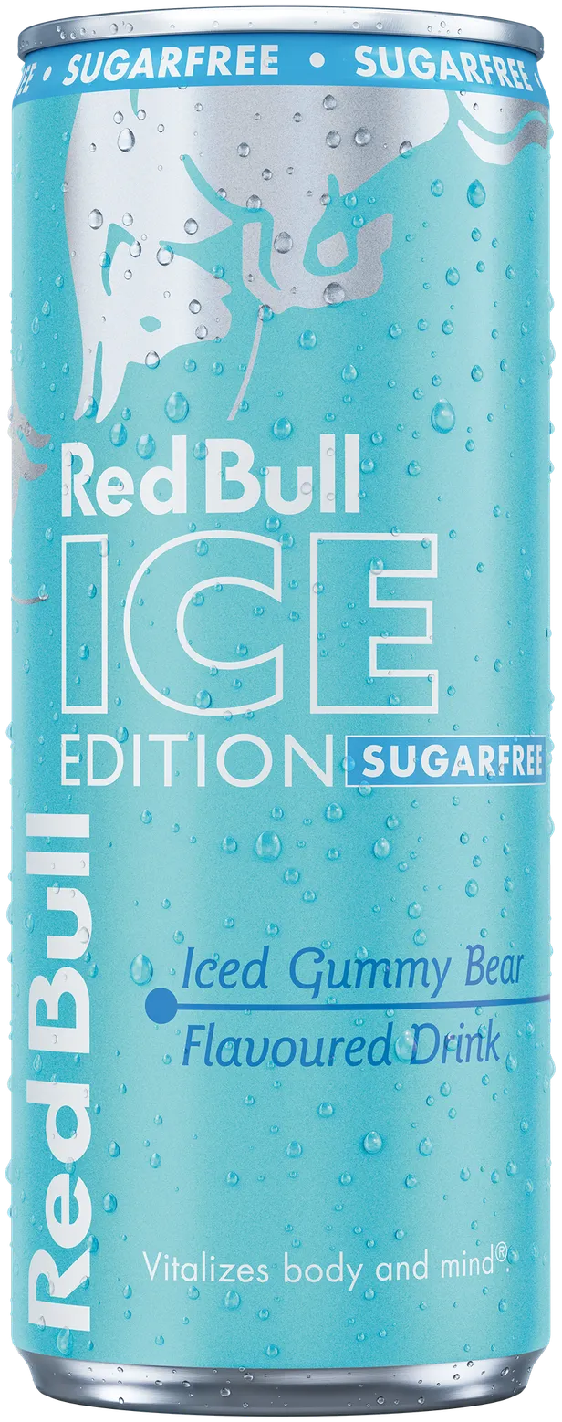 A full chilled can of Red Bull Ice Edition Sugarfree