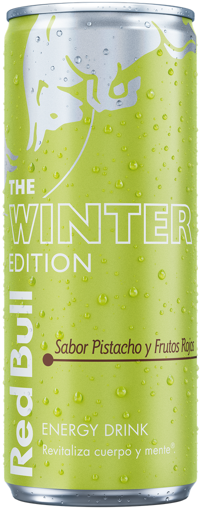 A chilled can of Red Bull Winter Edition