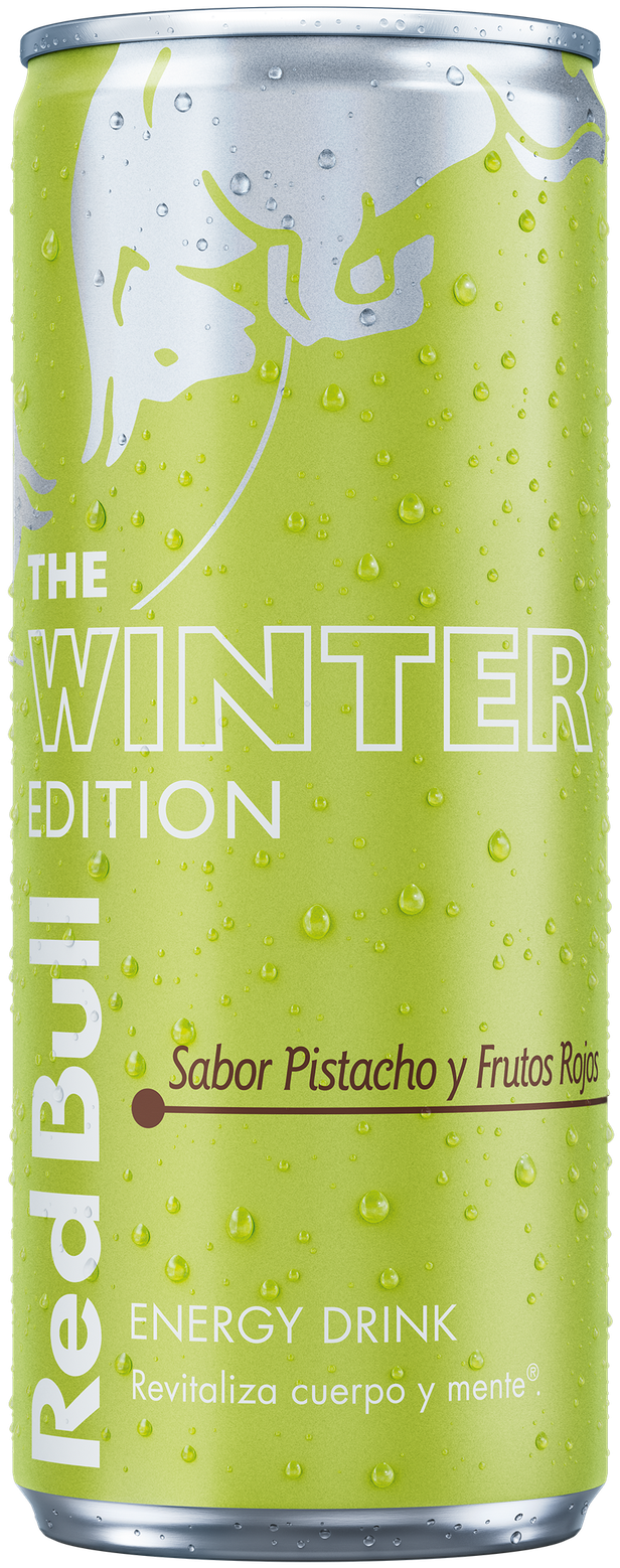 A chilled can of Red Bull Winter Edition