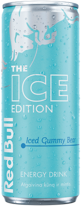 A chilled can of Red Bull Ice Edition