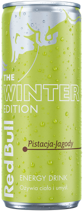 A chilled can of Red Bull Winter Edition