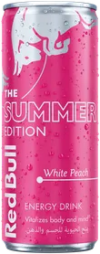 A full chilled can of Red Bull Summer Edition