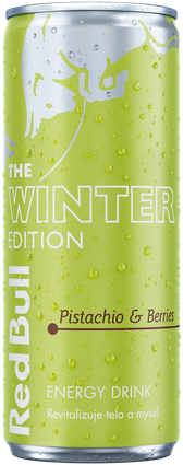 A full chilled can of Red Bull Winter Edition