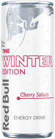 A full chilled can of Red Bull Winter Edition