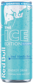 A chilled can of Red Bull Ice Edition Sugarfree