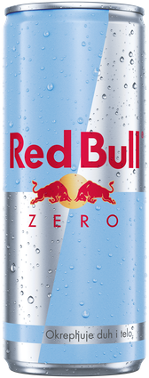 A full chilled can of Red Bull Zero