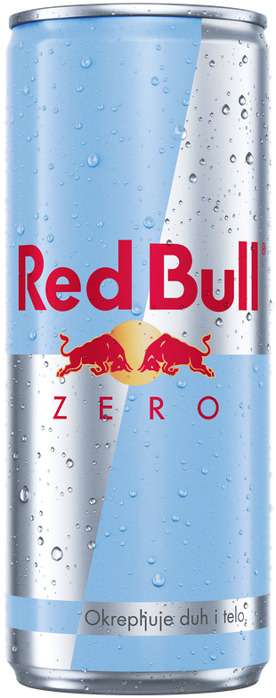 A full chilled can of Red Bull Zero